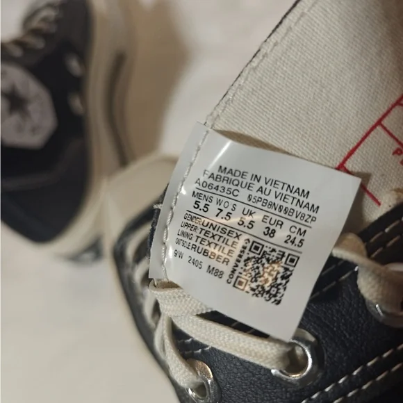 Chuck 70 De Luxe Squared A06435C Size 5.5 M 7.5 W black / egret - Picture 11 of 11